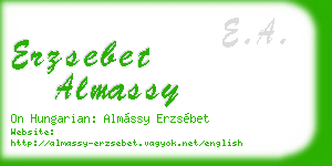 erzsebet almassy business card