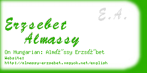 erzsebet almassy business card